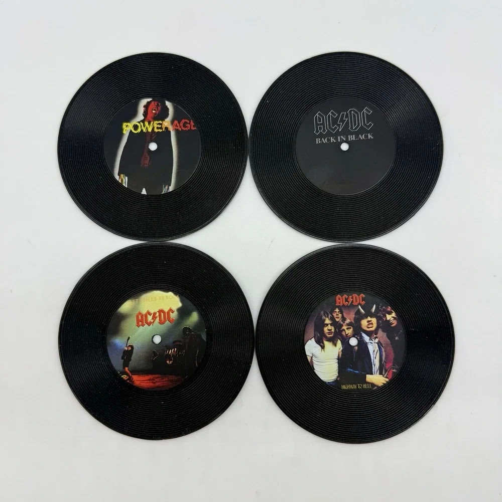 AC/DC‎ Coaster Set Of 4 Highway to Hell Back in Black Powerage Let there be Rock